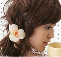 310 日韓飾品批發 梔子花發圈發飾，廠家直銷，引領美發飾品新風尚