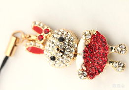 璀璨兔年新寵 麗銀正品滿鉆小白兔手機鏈，時尚韓風點亮指尖